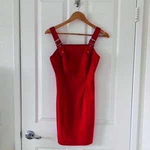 Red Buckle Strapped Dress ❤️